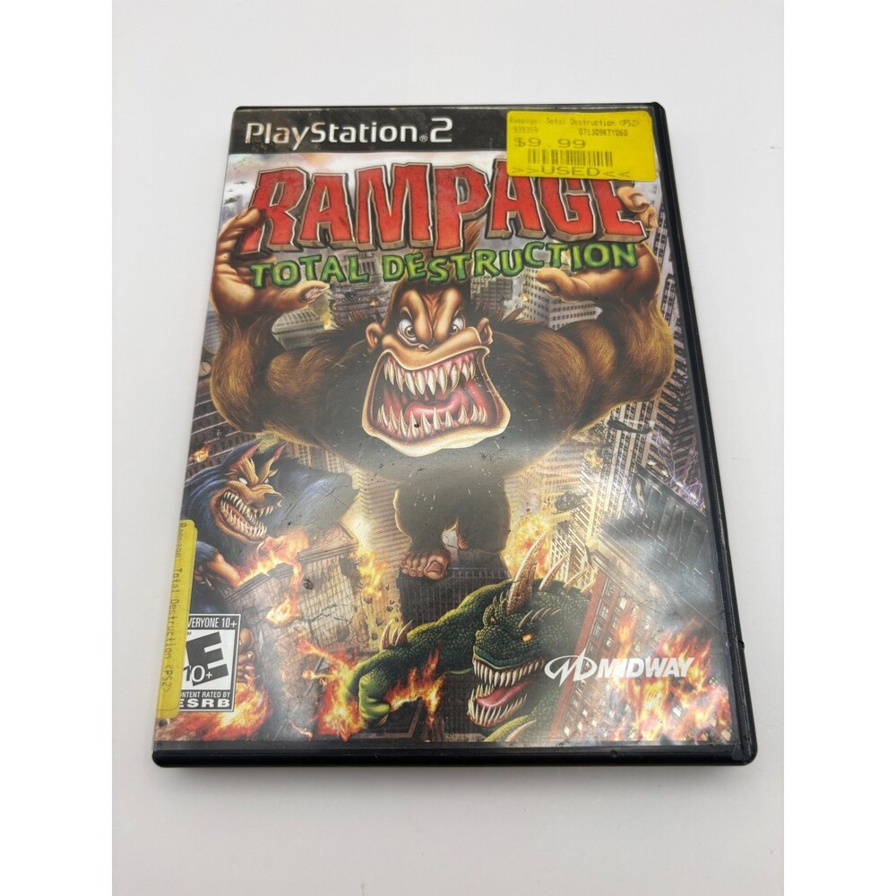 Rampage Total Destruction - PS2 Playstation 2 - CIB Complete W/Manual + Reg Card